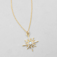 Bijoux personnalisés Peishang chaîne délicate en argent sterling 925 personnalisée collier pendentif en opale synthétique plaqué or rhodium bijoux pour femmes