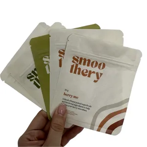 Sacchetto cosmetico Kraft pacchetto campione compostabile biodegradabile medicina bustina Tablet pacchetto Mylar sacchetto per Tablet