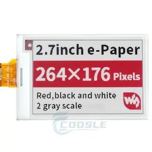 Waveshare 2.7 pollici e-paper (B) e-ink Display grezzo 264X176 SPI rosso/nero/bianco senza PCB
