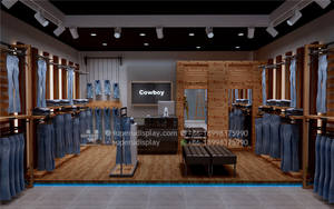 Exhibidores de <span class=keywords><strong>Jeans</strong></span> de Diseño Personalizado, Muebles de Exhibición para Tiendas, Ideas de Decoración para Tiendas de <span class=keywords><strong>Jeans</strong></span>, Diseño de Tiendas de <span class=keywords><strong>Jeans</strong></span> - Product Image 3
