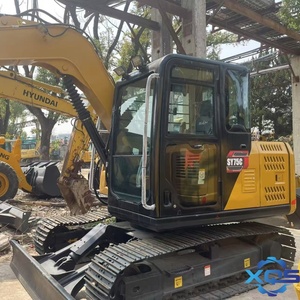 รถขุด SANY SY75C ประสิทธิภาพสูง ประหยัดน้ำมัน เชื่อถือได้ พร้อมเครื่องยนต์ Isuzu น้ำหนัก 7.5 ตัน บุ้งกี๋ขนาด 0.32 เมตร พร้อมเกียร์บ็อกซ์และ PLC - Product Image 1