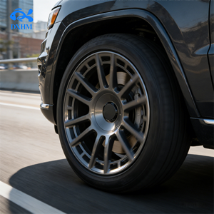 Jante en alliage gris mat personnalisée 21x10.5J 5x130 +20mm CB71.6 5 trous, pneus 5x100 à déport profond pour SUV, camion, 4x4 - Product Image 1