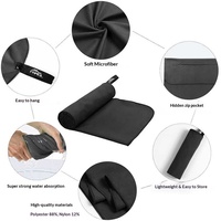 Serviette de sport, serviette de fitness multifonctionnelle en microfibre absorbant la transpiration et séchant rapidement, personnalisable en différentes tailles