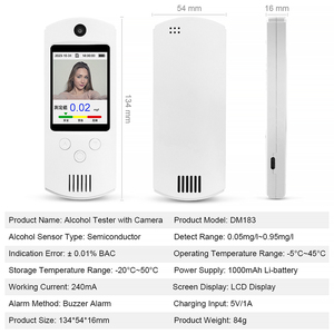 Dienmern - Alcoholímetro Japonés con Cámara, Alcoholímetro Digital Portátil - Product Image 5
