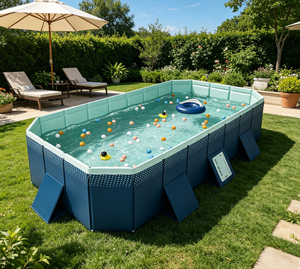 <span class=keywords><strong>Piscine</strong></span> hors sol gonflable et pliable Da Niu, épaissie, robuste, pour enfants, rectangulaire, pour l'extérieur - Product Image 2