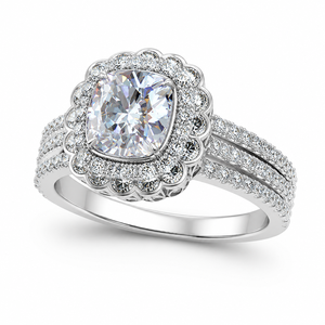 Anello Nuziale in Zircone per Donne, Elegante Gioiello Scintillante alla Moda - Product Image 1