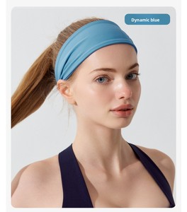 Diadema Deportiva Elástica <span class=keywords><strong>de</strong></span> Nailon para Mujer, Absorbente <span class=keywords><strong>de</strong></span> Sudor, Antideslizante, para Correr, Fitness, Yoga, Cuatro Estaciones, Borde Ancho - Product Image 5