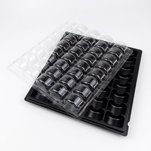 Hot bán món tráng miệng nhựa hiển thị container 40 lỗ Macaron Cookie Pet nhựa vỉ khay bao bì hộp - Product Image 5