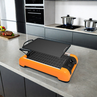 Grill de table électrique sans fumée pour intérieur, barbecue raclette avec plaque antiadhésive PTFE détachable, pour la cuisine domestique et hôtelière