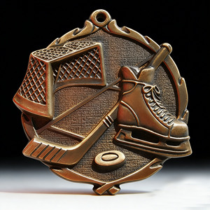 Médaille de hockey sur glace personnalisée en gros, fabricant chinois, médaille de compétition sportive en <span class=keywords><strong>bronze</strong></span> 3D embossée à bas <span class=keywords><strong>prix</strong></span> avec logo - Product Image 1