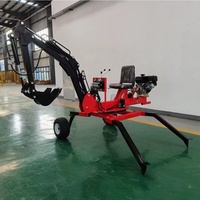 Mini-excavatrice compacte et économique à deux roues, machine de terrassement durable, mini-pelle compacte