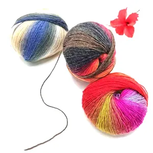 Kit de fio bebê laço colorido de crocheting, lanas macias para ter a mão robusta australiana, lã merino, tricô