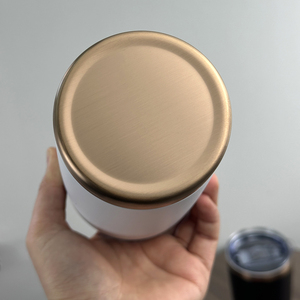 Vaso Térmico de Acero Inoxidable de 20 oz con Borde Dorado, Diseño Personalizado de Cobre, Taza para Chocolates, Botella de Agua, Recubrimiento Electrolítico en Oro - Product Image 5