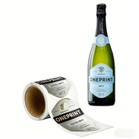 Étiquettes en vinyle texturé holographique sur mesure de qualité supérieure, méthode d'estampage à chaud en feuille d'or, étiquettes pour bouteilles de vin et de bière en rouleau