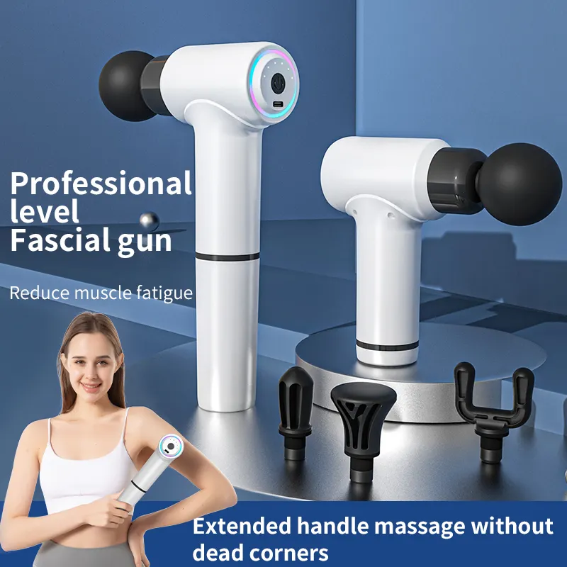 HB-020 derniers produits de massage avec poignée étendue Pistolet de massage corporel à 3200 vitesses Logo personnalisé Design de mode coloré portable
