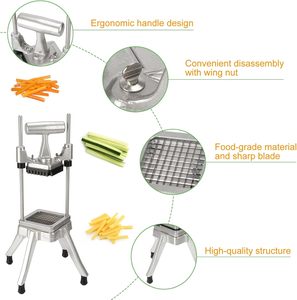 Cortador <span class=keywords><strong>de</strong></span> Verduras Manual <span class=keywords><strong>de</strong></span> Acero Inoxidable <span class=keywords><strong>de</strong></span> Alta Resistencia para Patatas Fritas, Tomates, Pimientos, Patatas <span class=keywords><strong>y</strong></span> Cebollas - Product Image 5