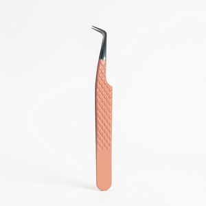 Pinzas de Acero Inoxidable de Alta Calidad con Punta Puntiaguda a 45 Grados, Herramienta de Belleza Profesional Duradera, Color Marrón Claro - Product Image 1
