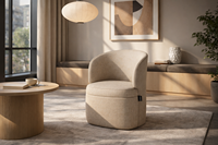 Fauteuil lounge moderne rembourré ATWOKA, fauteuil individuel pour salle d'attente de bureau