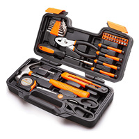 39pcs boîtier en plastique emballage ménage trousse à outils à main bricolage boîte à outils à main ensemble