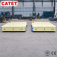 Chariot électrique sans rail de 30 tonnes à fonctionnement stable, chariot de transfert lourd alimenté par batterie au lithium pour opération en entrepôt