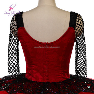 B26632 Tutú de ballet profesional negro y rojo para <span class=keywords><strong>La</strong></span> Esmeralda Variación Competencia Traje de baile <span class=keywords><strong>Tutu</strong></span> - Product Image 6