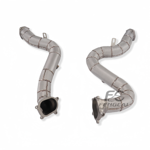 Vente en gros d'usine de tuyaux d'échappement pour <span class=keywords><strong>Audi</strong></span> <span class=keywords><strong>RS6</strong></span> C7 RS7 S6 C7 S7 4.0T V8 SS304, isolation, performance de course et amélioration de la puissance - Product Image 2