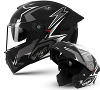 Casque Moto Ouvert Hommes et Femmes Toutes Saisons, Casque de Sécurité Hiver Chaud