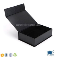 Caja de Regalo de Lujo con Forma de Libro, Forrada con Satén Negro Magnético, Hecha con Materiales Reciclados, Cartón Rígido Premium, Embalaje de Papel para Vino