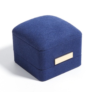 High-end Jewelry Packaging Storage Box Micro Fiber Jewelry Gift <b>Boxes</b> Vintage <b>Ring</b> Necklace Bracelet Box with Logo - Product Image 3