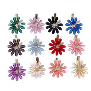 Pinzas de Pelo Florales con Diseño de Margarita para Mujer, Clip de Aleación Tipo Pico de Pato con Decoración de Cristal, Accesorio Casual para el Cabello, Verano 2024 - Product Image 5