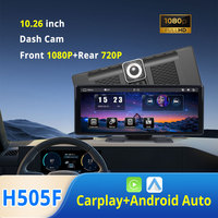 Layar Mobil Portabel 10,26 Inci Carplay 1080P, Kamera Dash Cam, Carplay Nirkabel, Android Auto, Fungsi FM, Pemutar Musik, Pemutar DVD Mobil