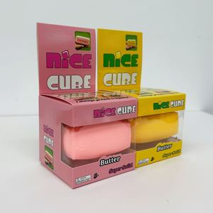 Squishy sensoriel de collection pour bureau, à rebond lent, réaliste, en TPR, jaune rose, en forme de bâton de beurre, super solide et doux - Product Image 5