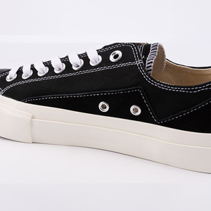Factory Direct <strong>Wholesale</strong> Customized Low Cut Vulcanized Plain <strong>Blank</strong> Black Casual <strong>Canvas</strong> Shoes <strong>Sneakers</strong> for Men - Product Image 4