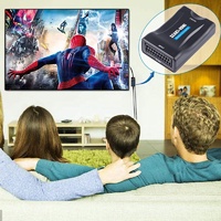 Convertidor Scart a HDMI, adaptador de vídeo SCART In HDMI Out, convertidor exclusivo de audio y vídeo para proyector de monitor HDTV STB VHS, etc.
