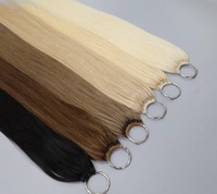 Extensions de cheveux à tresser au crochet Micro Loop Super Double Drawn en cheveux humains vierges européens blonds, extensions de cheveux vierges effet plumes