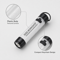 WC-105 Senter LED Mini Isi Ulang dengan Gantungan Kunci, Tahan Air IP20, Jangkauan Sorot 0-200M, 35-100 Lumen, Tekan untuk Menghidupkan, Plastik, untuk Berkemah di Luar Ruangan