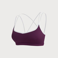Soutien-gorge de Yoga ras du cou avec logo personnalisé soutien-gorge de Sport à bretelles souples et au beurre soutien-gorge Pilates extensible dans les quatre sens