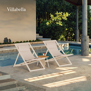 Chaise longue de piscine pliable de luxe meubles de patio de <span class=keywords><strong>jardin</strong></span> moderne chaise longue de plage extérieure pour hôtel villa de villégiature - Product Image 1