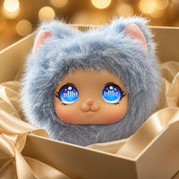 Jouet en peluche chat parlant multilingue avec yeux lumineux et oreilles de renard, en tissu de coton et coton PP, pour enfants de 5 à 7 ans, cadeau