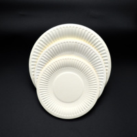 Assiette jetable en papier kraft de 7 pouces, assiette de fête, respectueuse de l'environnement, fabriquée en Chine