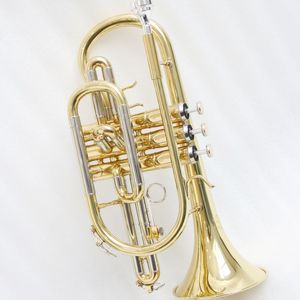 <span class=keywords><strong>Corneta</strong></span> <span class=keywords><strong>de</strong></span> Latón en Si Bemol, Instrumento <span class=keywords><strong>Corneta</strong></span> con Acabado Lacado en Oro, Nivel Estudiante - Product Image 1