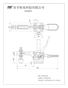 HS-225-D Manufacturer Horizontal Toggle <strong>Clamp</strong> for Inspection Jigs Holding Capacity 227Kg - Product Image 4