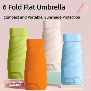 Parapluie de voyage compact et léger, anti-UV UPF50, noir, avec logo personnalisé, idéal soleil et pluie - Product Image 2