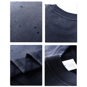 Camiseta de Verano Personalizada de Algodón Lavado al Ácido, Cuello Redondo, Manga Corta, Ropa Urbana para Hombre, Fabricante de Camisetas - Product Image 5