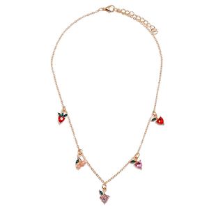 Collier à breloques en forme de fruits pour femme, en alliage de zinc et zircon cubique, bijoux de tous les jours, colliers ras du cou tendance - Product Image 5
