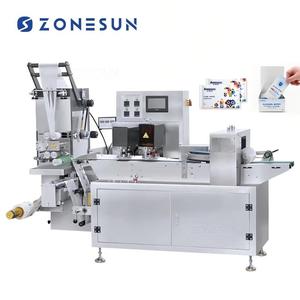 ZONESUN ZS-WP260A Automatic Pillow Type Single <b>Sheet</b> Sachet Wet Tissue Wipe Wrapping Machine Wet Wipe Making Packaging Equipment - Product Image 1