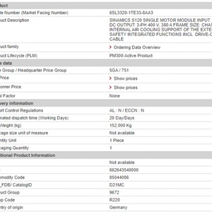 Module de puissance S120 6SL3320-1TE33-8AA3 à bon prix, variateur de fréquence S120 6SL33201TE338AA3 SINAMICS - Product Image 6