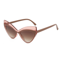 Twooo T1153 Mode Coloré D'été Sans Monture Cat Eye Femmes Lunettes De Soleil 2024