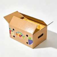 Carton d'expédition pour bananes en carton recyclable, enduit de cire, boîte pour fruits frais, double paroi ondulée, emballage pour bananes en déplacement