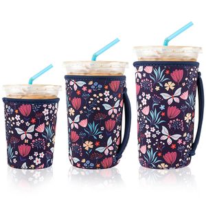 Fundas de Neopreno para Bebidas de Café por Sublimación y Serigrafía al por Mayor, 3 Tamaños, Funda Reutilizable de Neopreno para Taza de Café Helado con Asa - Product Image 6